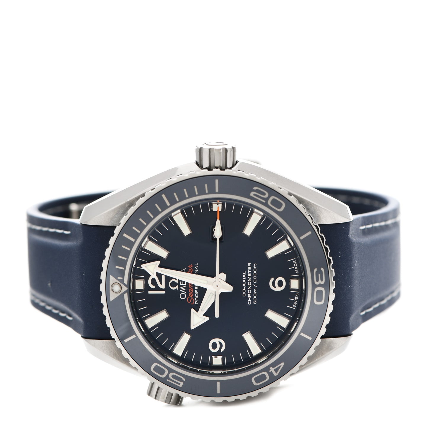 Titanium Rubber 37mm Seamaster Planet Ocean Automatic Watch Blue 232.92.38.20.03.001