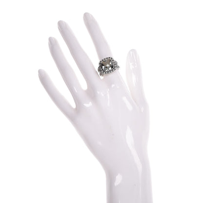 David Yurman Sterling Silver Diamond Prasiolite 11mm Albion Ring 52 6 2 of 7