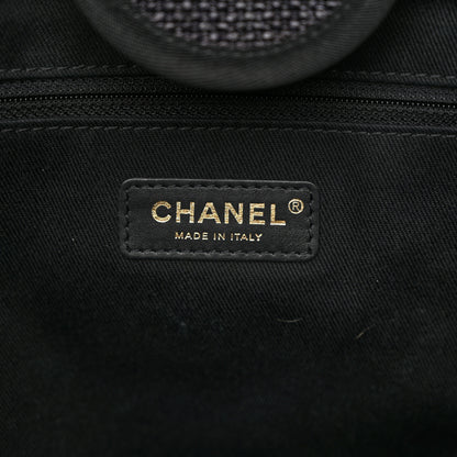 Chanel Woven Straw Raffia Medium Deauville Tote Black 6 of 10