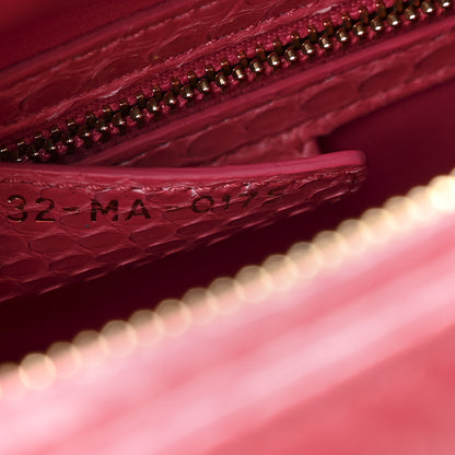 Christian Dior Snakeskin Medium Lady Dior Pink 7 of 11