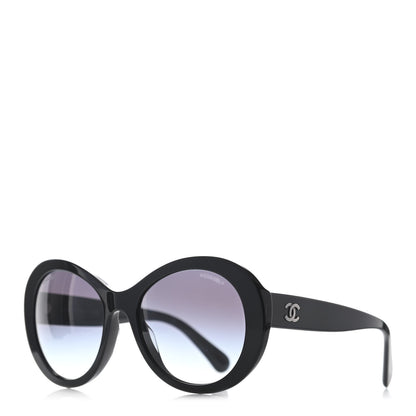 Chanel Oval CC Sunglasses 5372 Black 1 of 4