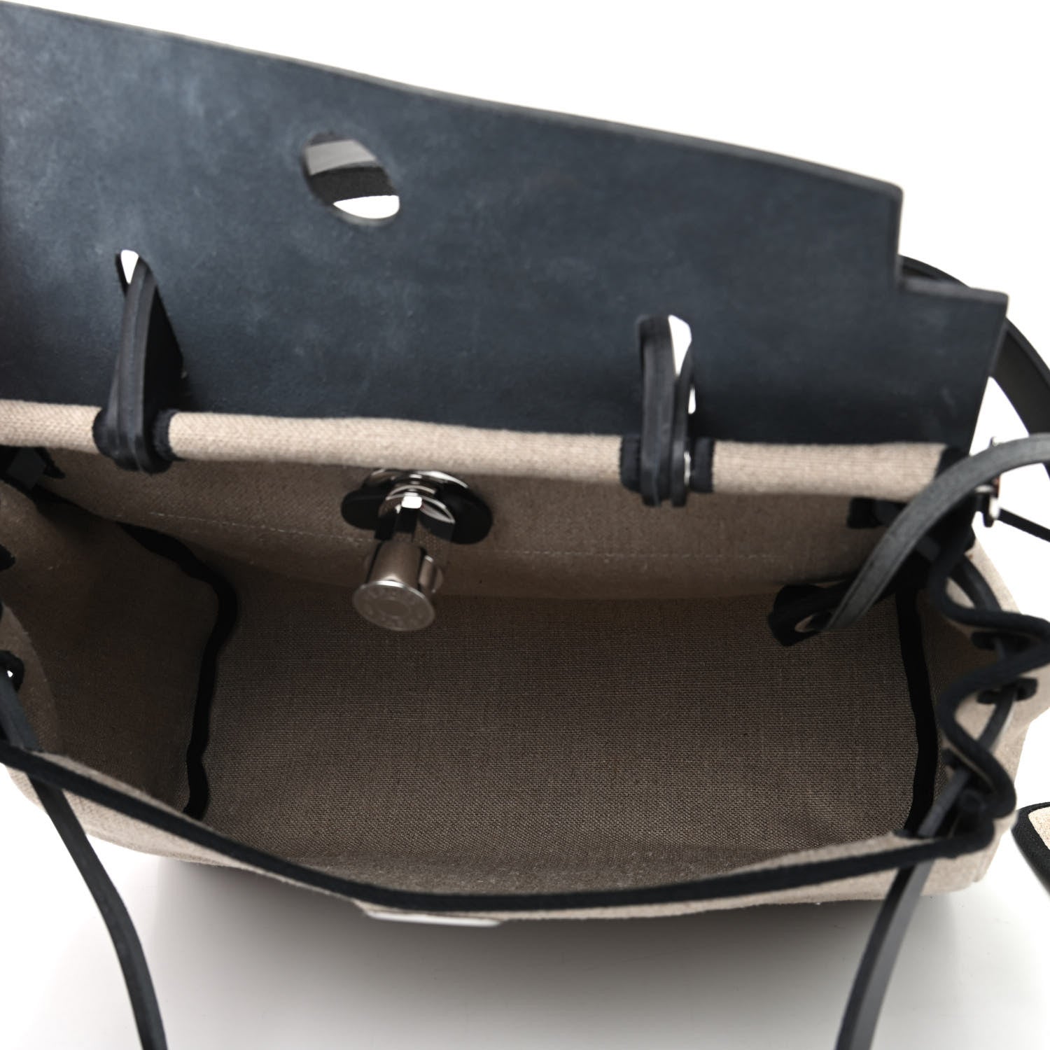 Hermes Military Toile Vache Hunter Herbag Zip Retourne 31 PM Ficelle Black 5 of 10