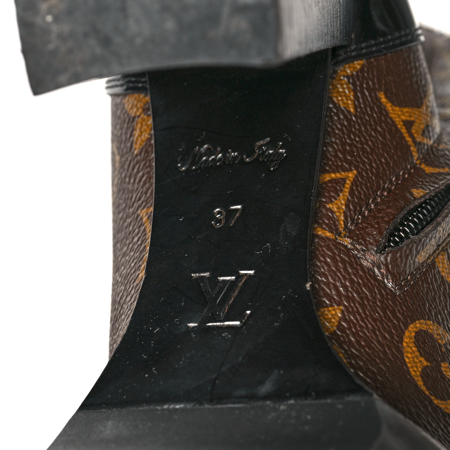 Louis Vuitton Patent Calfskin Monogram Star Trail Ankle Boots 37 Black 6 of 11
