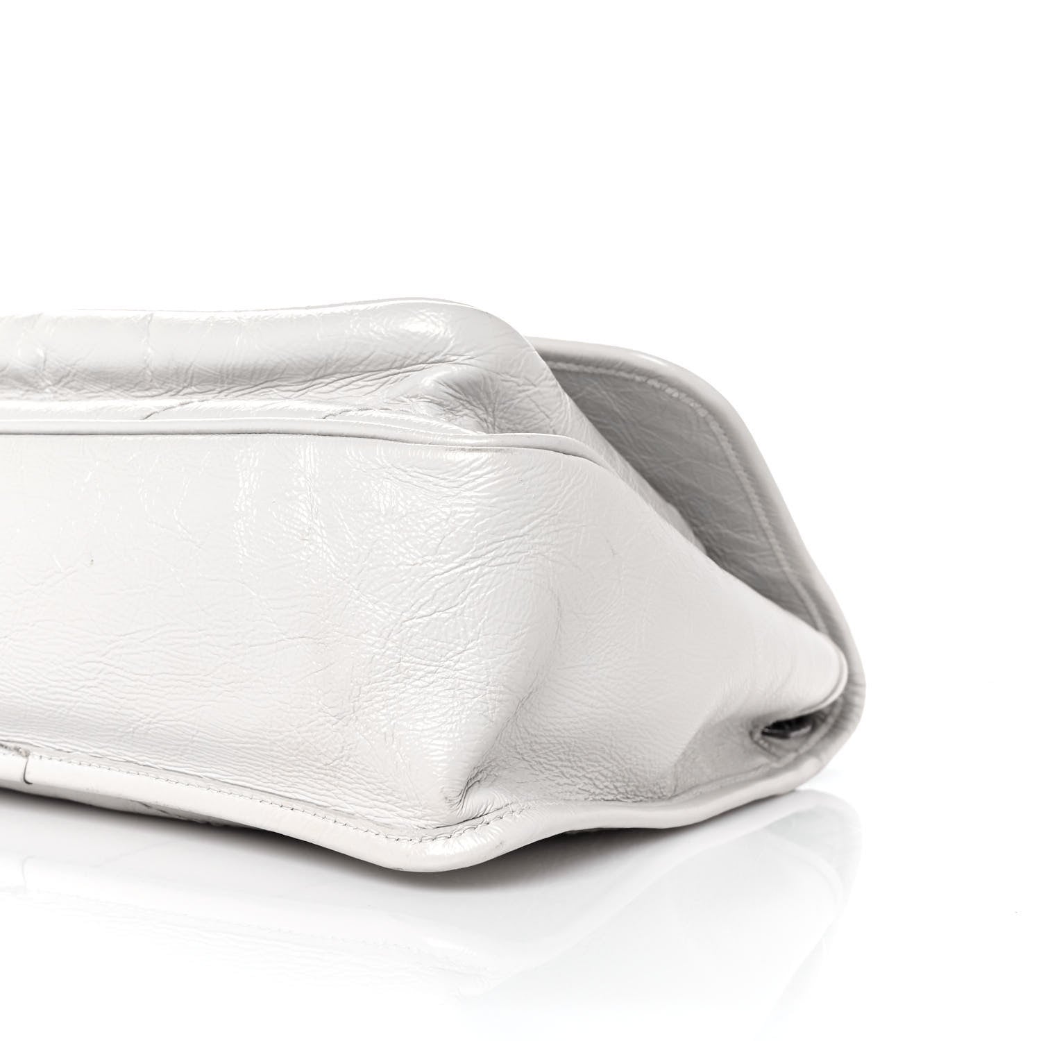 Saint Laurent Crinkled Calfskin Matelasse Monogram Medium Niki Chain Satchel Pearl White 9 of 9