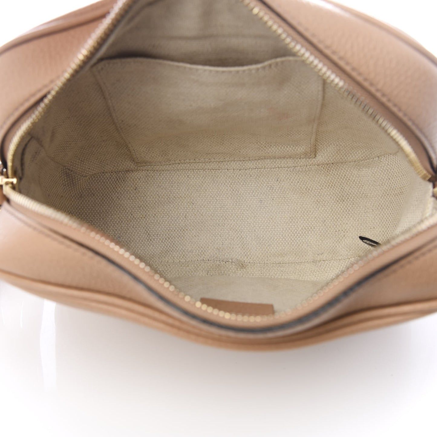 Pebbled Calfskin Small Soho Disco Bag Camelia