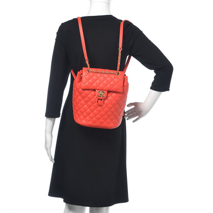 Chanel Lambskin Quilted Small Urban Spirit Backpack Red 2 of 10