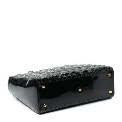 Christian Dior Patent Cannage Large Lady Dior Black 3 of 4