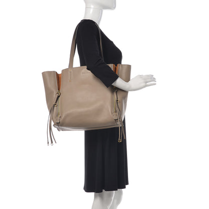 Chloe Smooth Calfskin Medium Milo Shopping Tote Motty Grey 2 of 10
