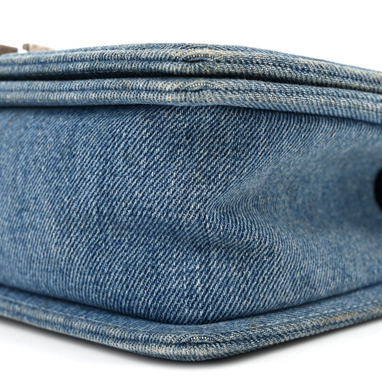 Chanel Denim Quilted Medium Boy Flap Blue 10 of 10