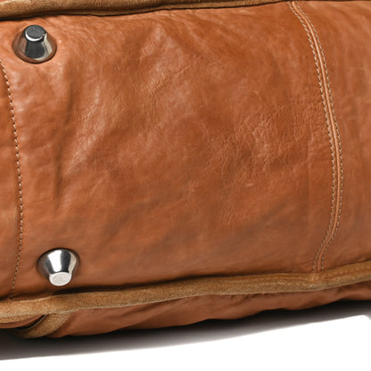 Celine Calfskin Suede Satchel Brown 13 of 18