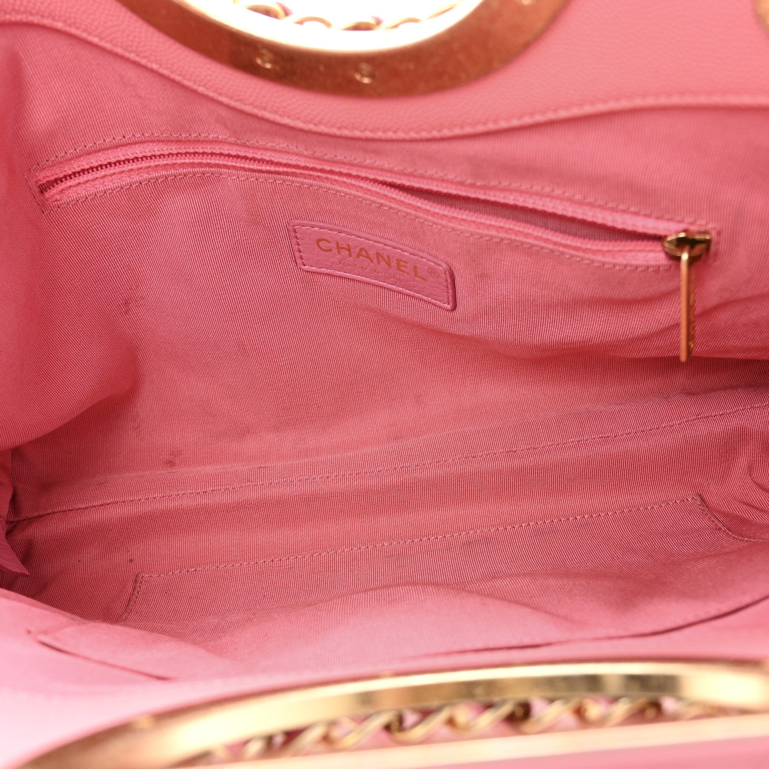 Chanel Caviar Quilted A Real Catch Clutch Pink 5 of 13