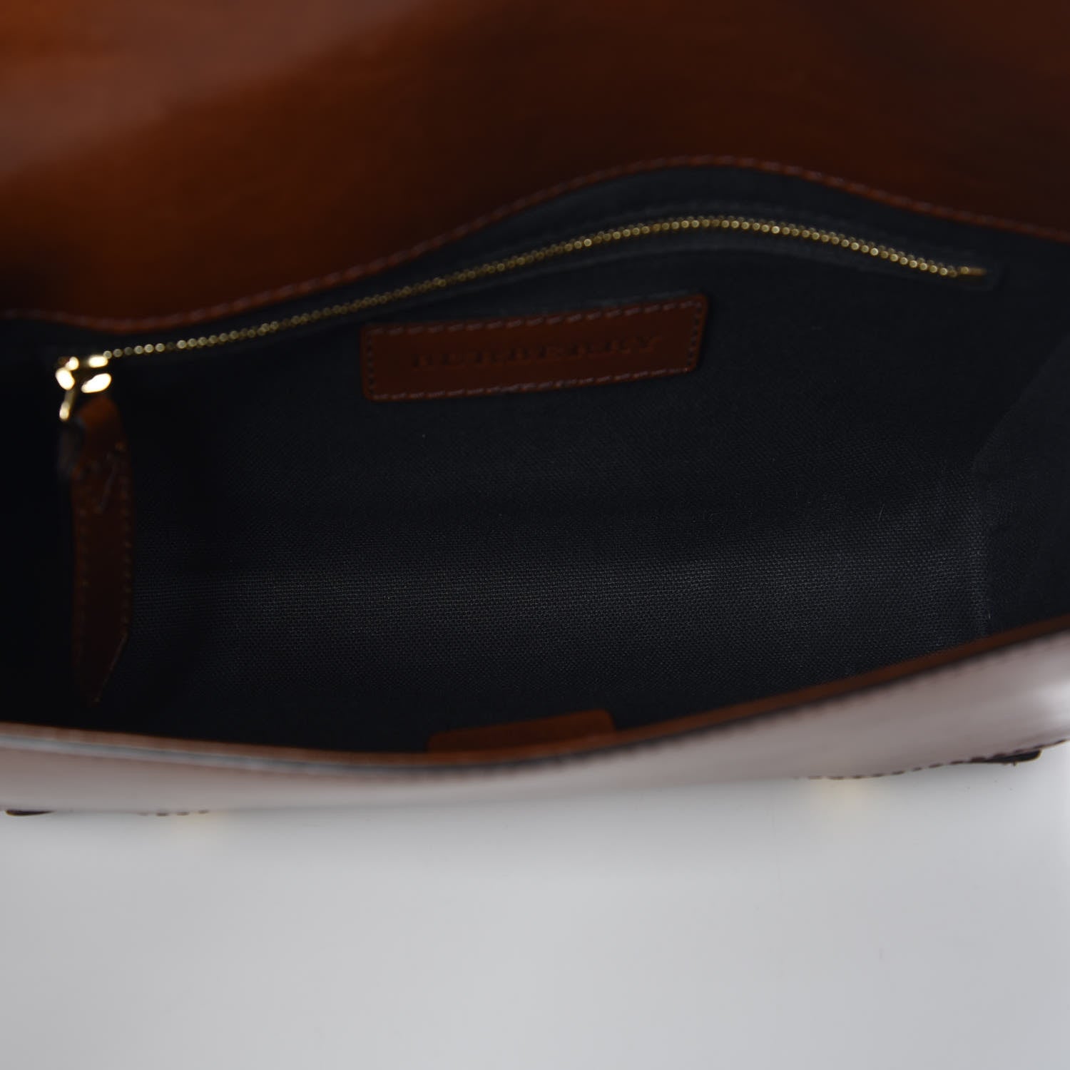Burberry House Check Bridle Calfskin Doyle Crossbody Bag Dark Tan 8 of 12