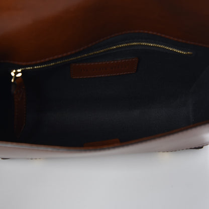 Burberry House Check Bridle Calfskin Doyle Crossbody Bag Dark Tan 8 of 12