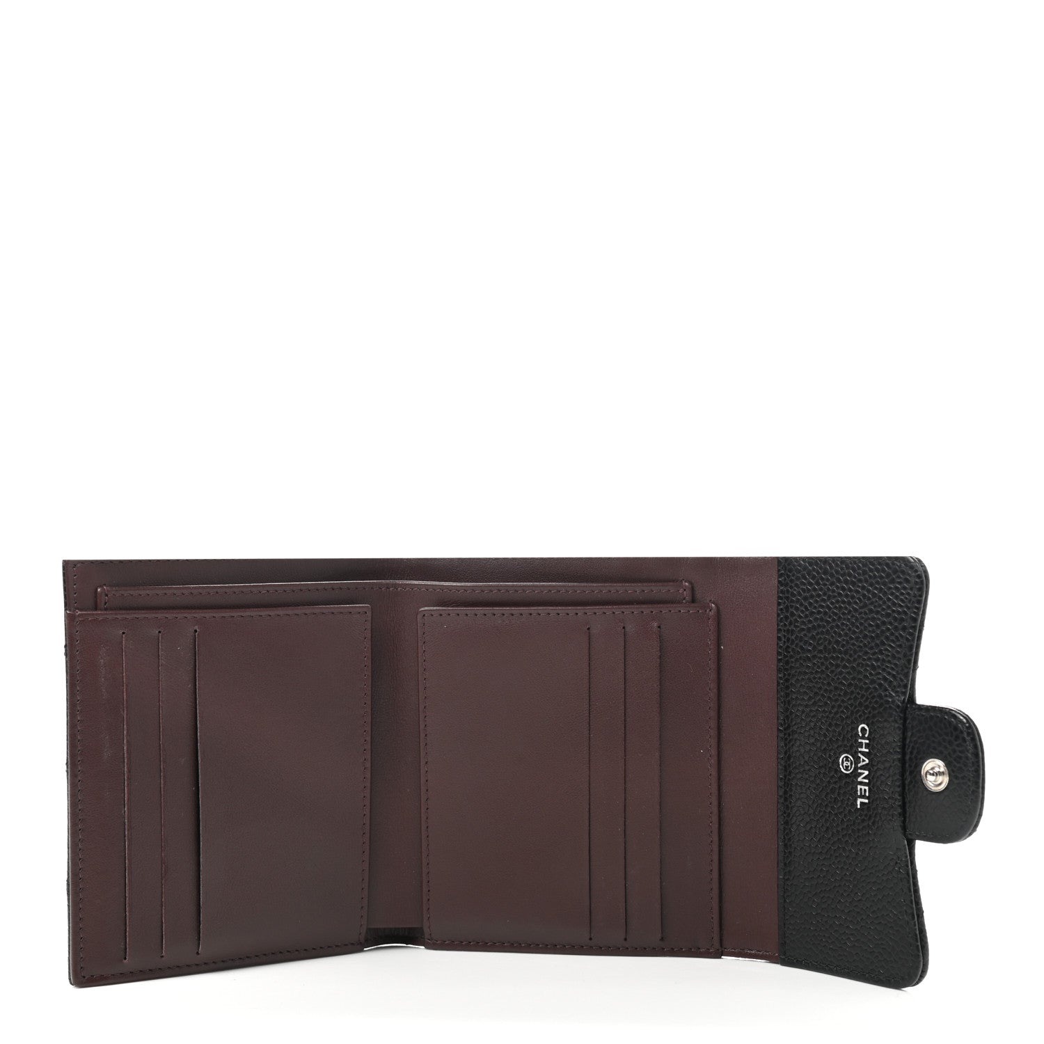 Chanel Caviar Quilted Compact Flap Wallet Black 5 of 8