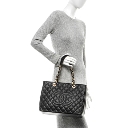 Chanel Caviar Quilted Grand Shopping Tote GST Black 2 of 7