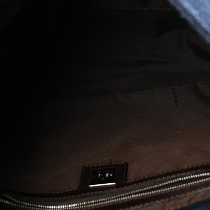 Fendi Denim Mama Baguette Blue 5 of 11