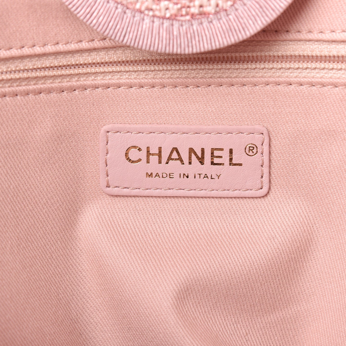 Straw Lurex Large Deauville Tote Pink
