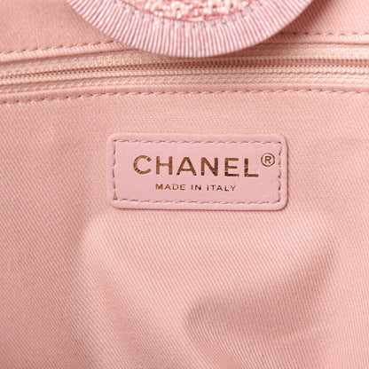 Chanel Straw Lurex Large Deauville Tote Pink 6 of 10