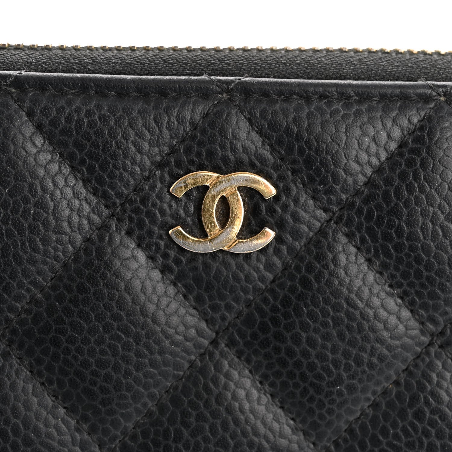 Chanel Caviar Quilted Large Gusset Zip Around Wallet Black 12 of 15