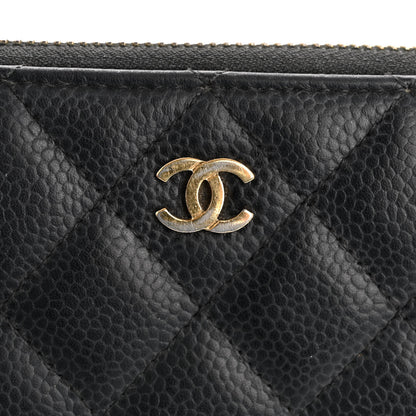 Chanel Caviar Quilted Large Gusset Zip Around Wallet Black 12 of 15
