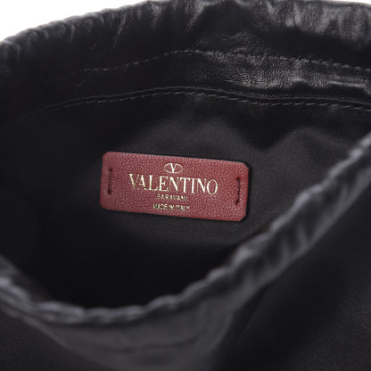 Valentino Garavani Calfskin Rockstud Drawstring Pouch Black 8 of 9