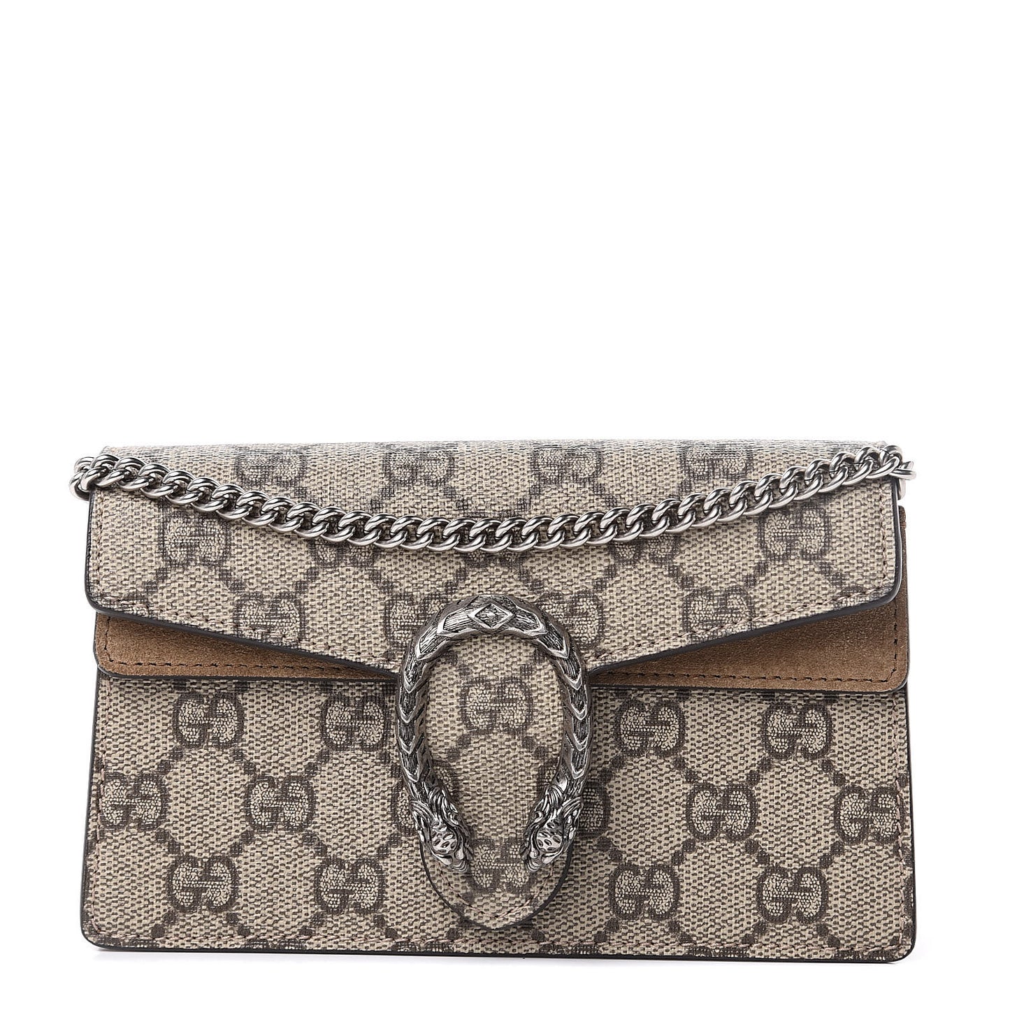 GG Supreme Monogram Super Mini Dionysus Shoulder Bag Taupe