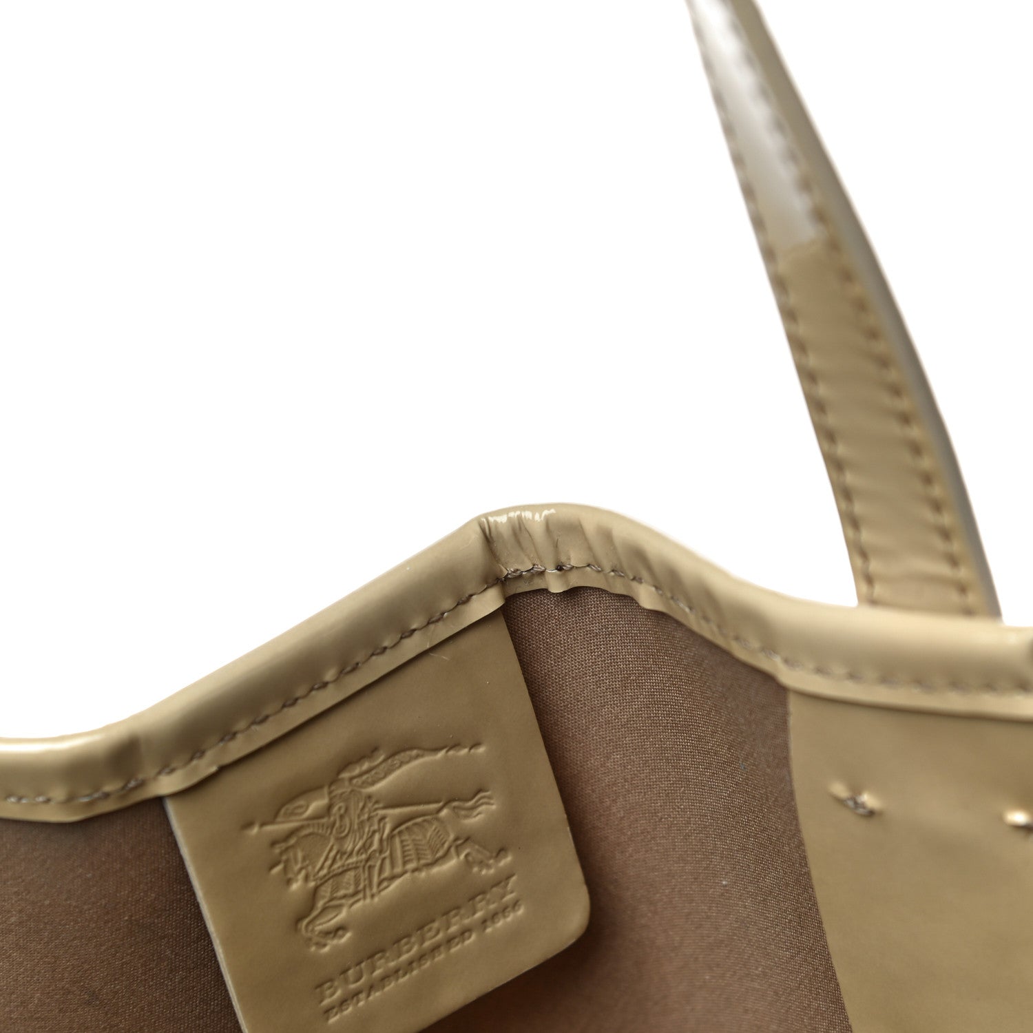 Burberry Supernova Check Small Tote Beige 12 of 15