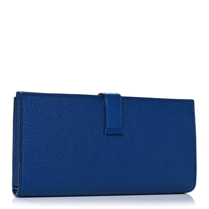 Hermes Chevre Mysore Bearn Gusset Wallet Bleu Saphir 3 of 13