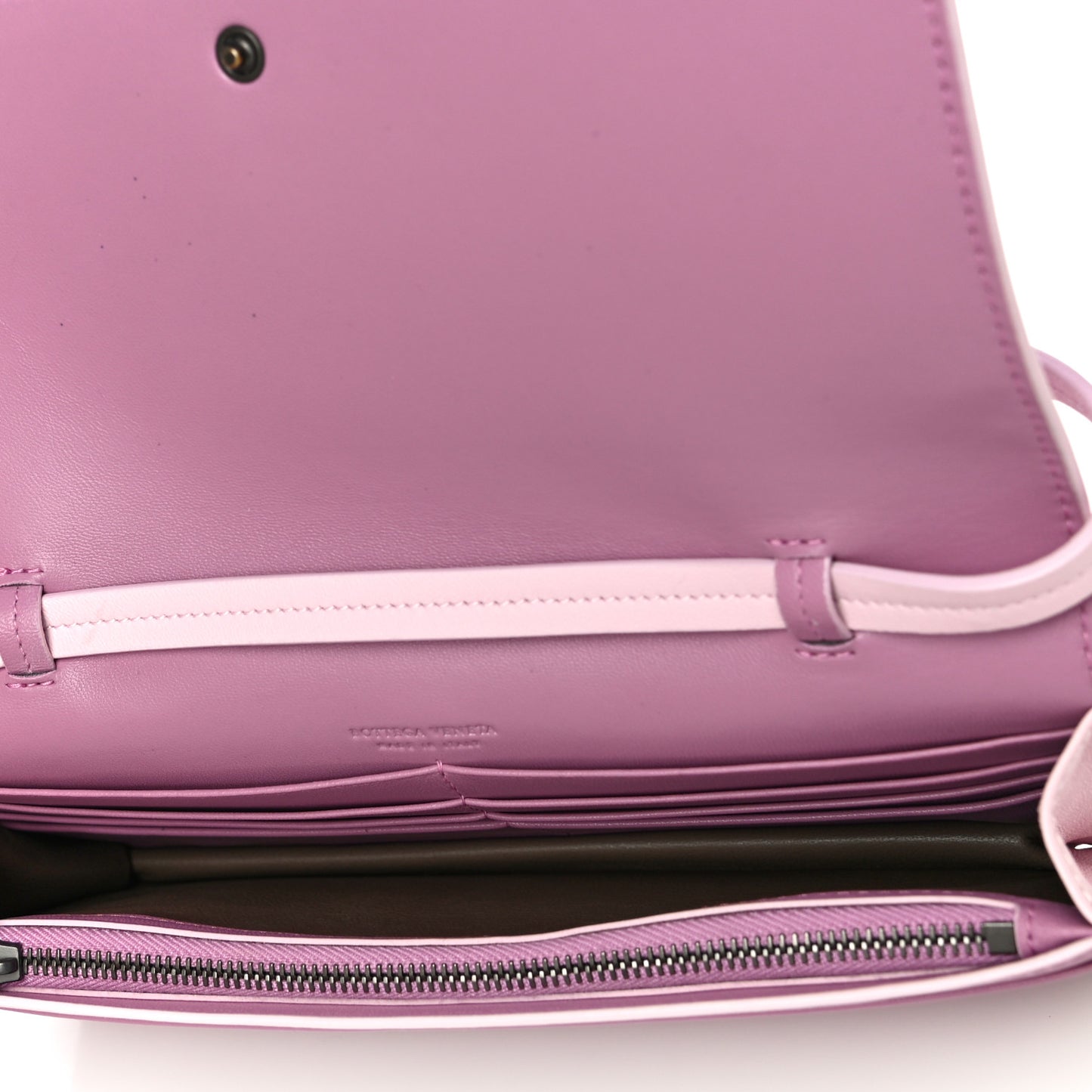Nappa Intrecciato Continental Wallet With Strap Twilight