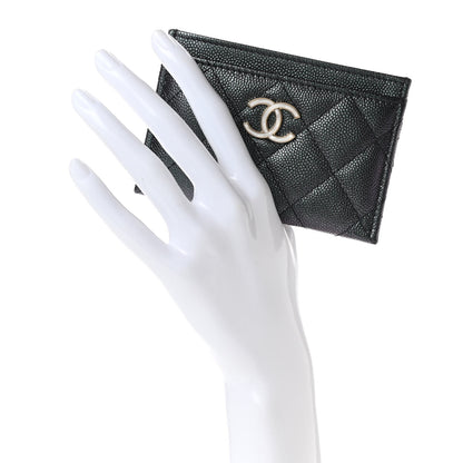 Chanel Iridescent Caviar Quilted Card Holder Black 2 of 7