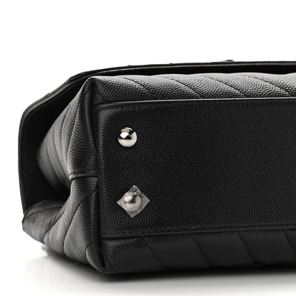 Chanel Caviar Chevron Quilted Mini Coco Handle Flap Black 9 of 11