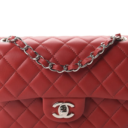 Chanel Lambskin Quilted Mini Rectangular Flap Red 10 of 11