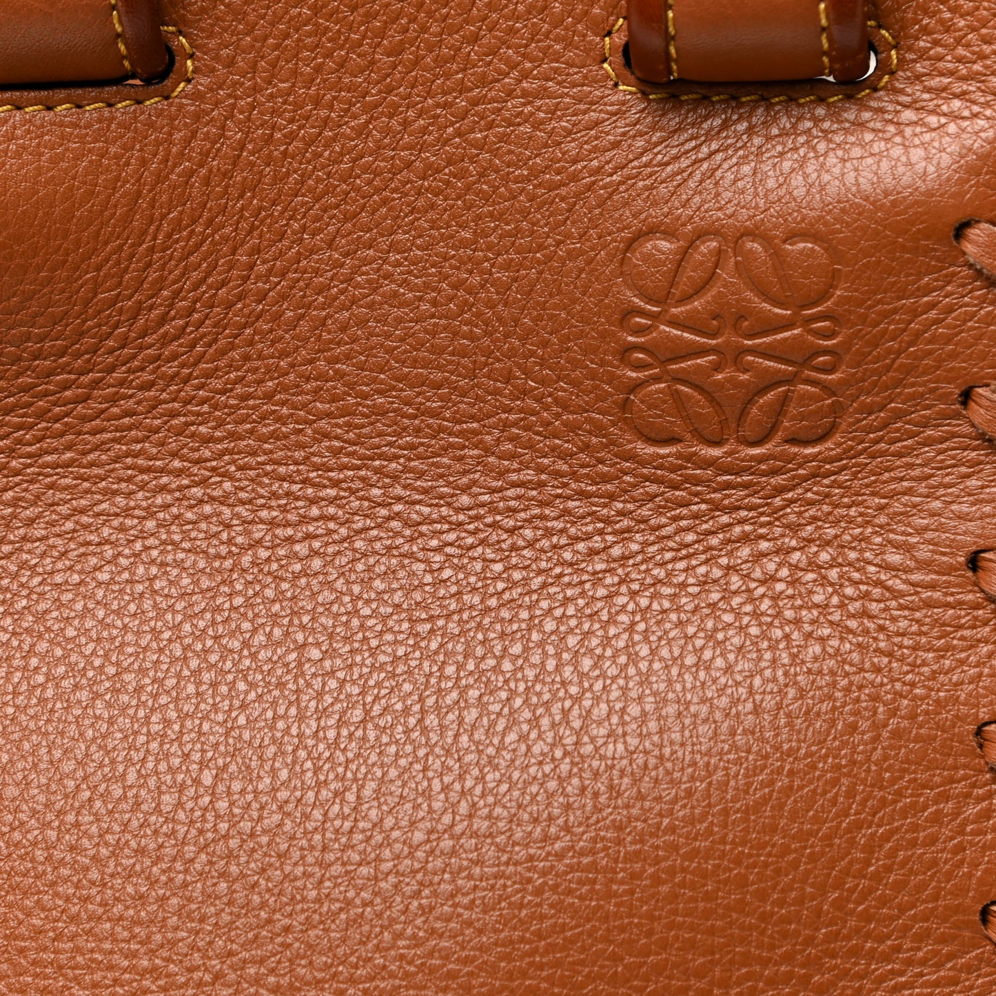 Calfskin Laced Hammock Shoulder Bag Tan