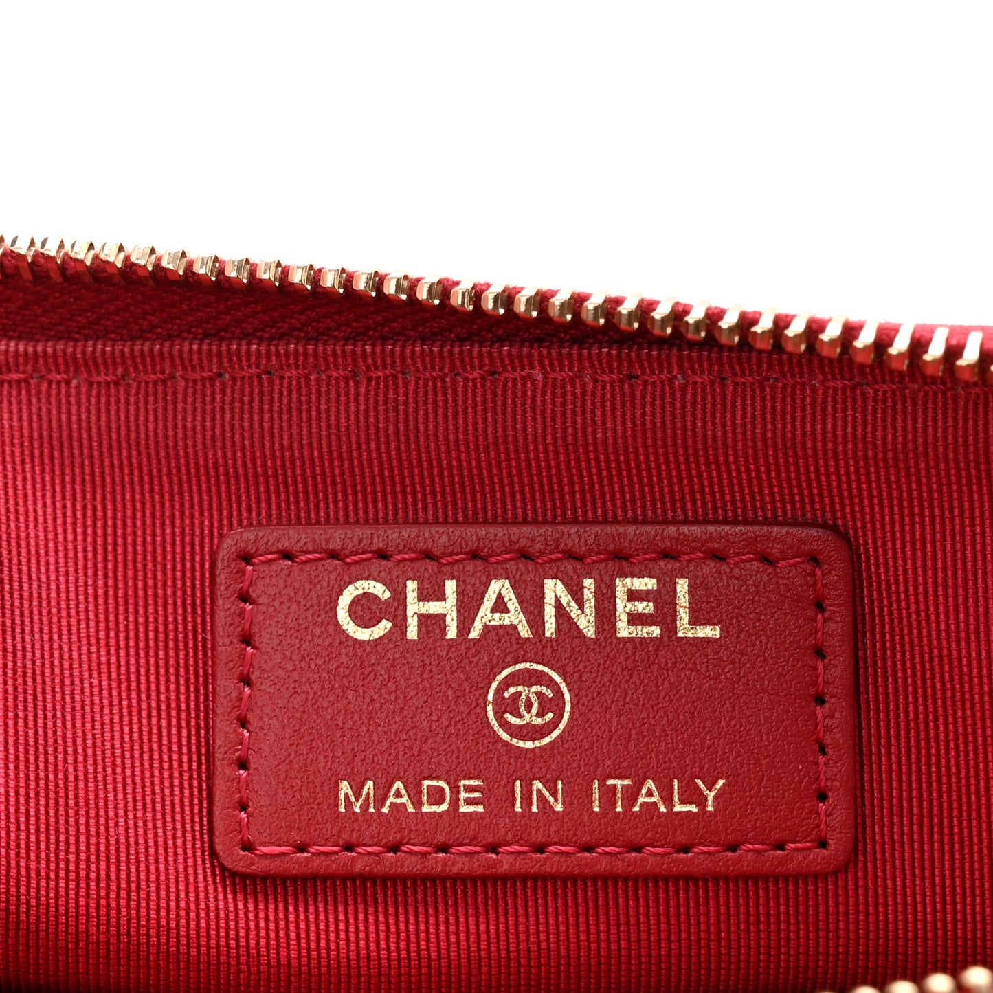 Aged Calfskin Quilted 2.55 Reissue Chain Wallet Red