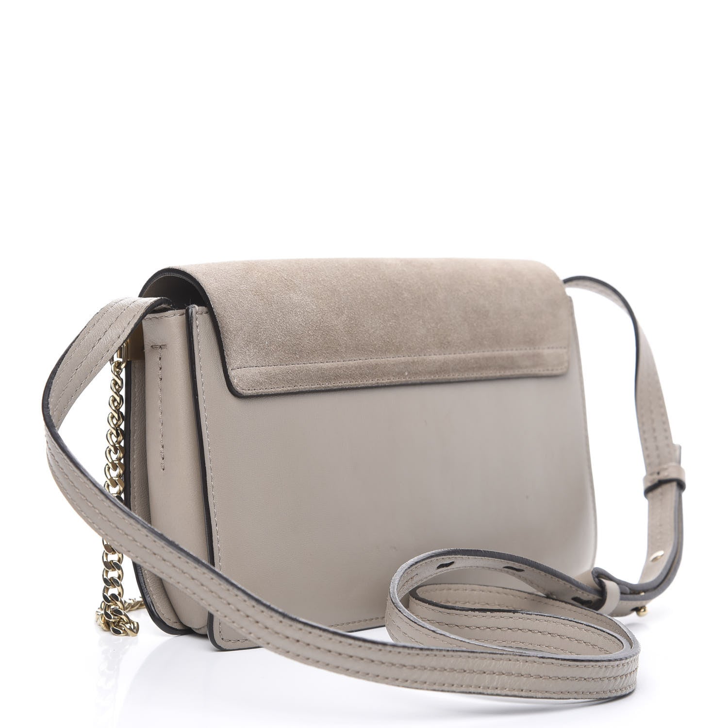 Chloe Suede Calfskin Small Faye Shoulder Bag Motty Grey 2 of 11