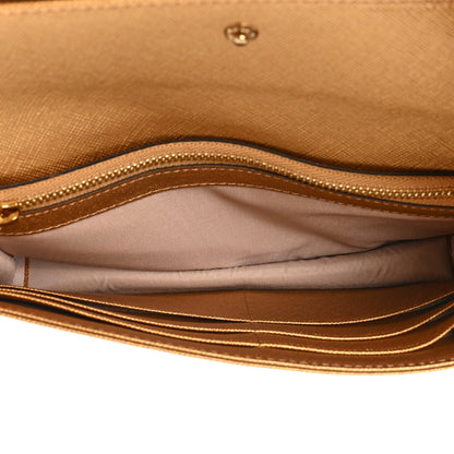 MCM Metallic Visetos Crossbody Wallet Gold 6 of 10