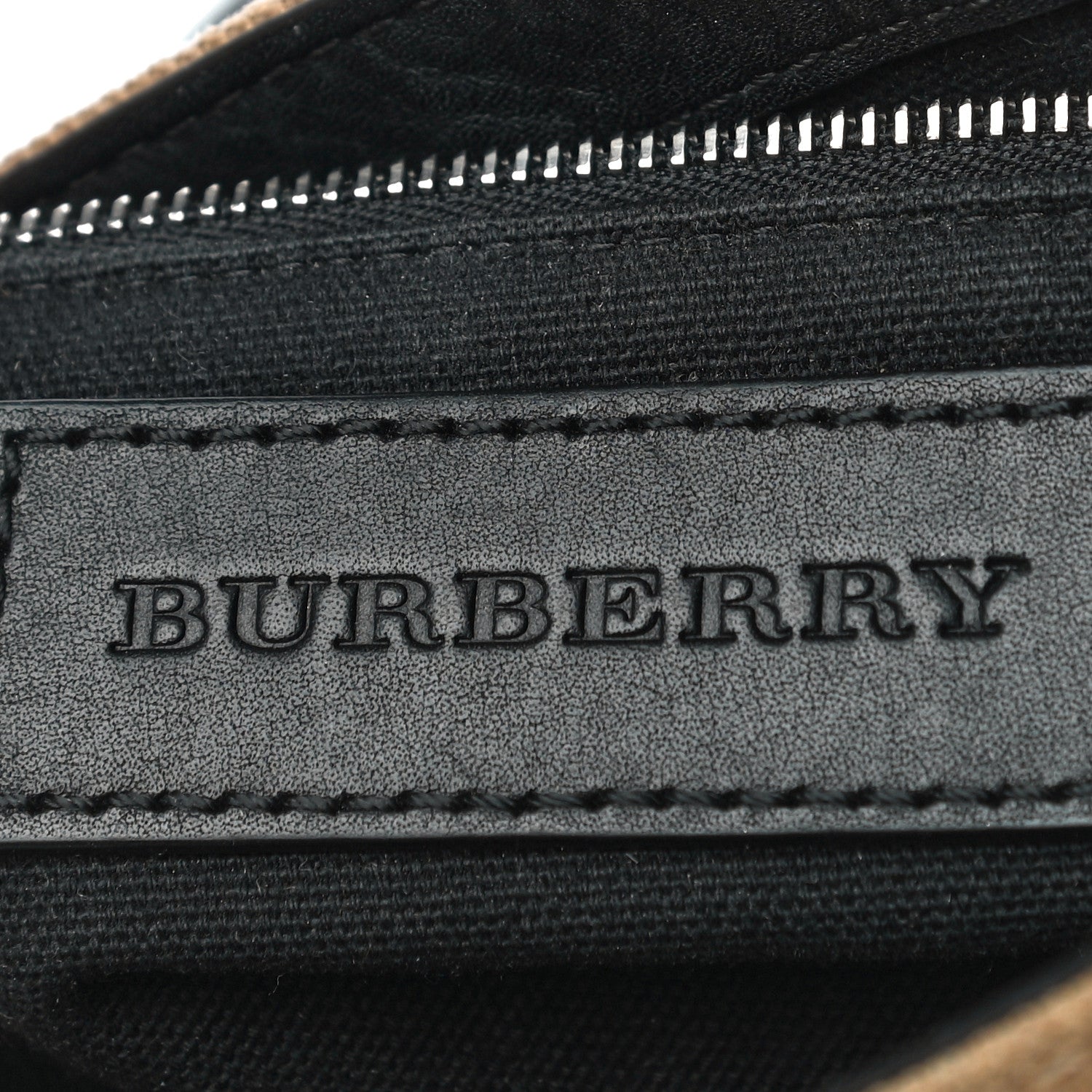 Burberry Mega Check Grainy Calfskin Small Gowan Messenger Bag Black 6 of 10