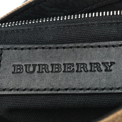Burberry Mega Check Grainy Calfskin Small Gowan Messenger Bag Black 6 of 10