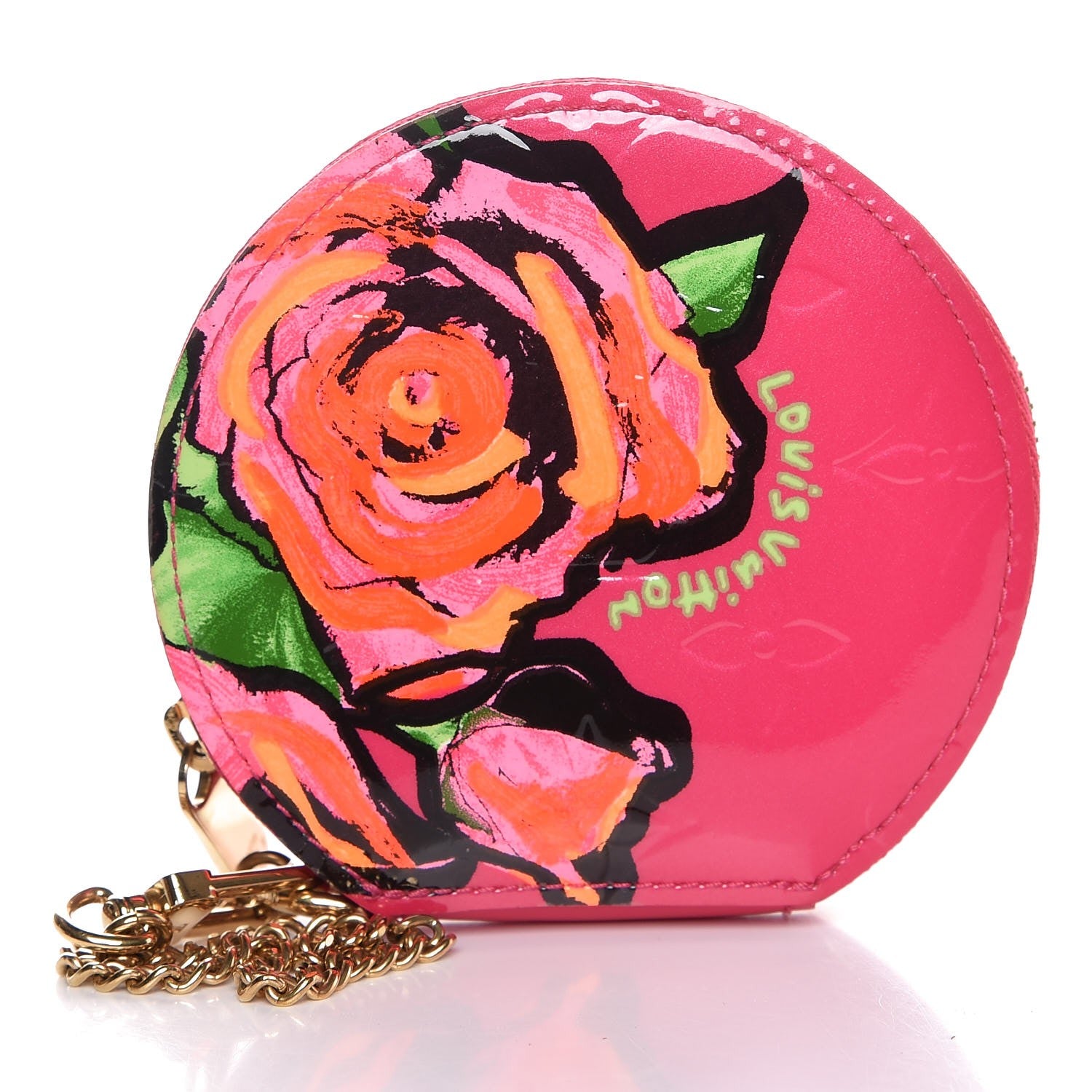 Louis Vuitton Vernis Roses Chapeau Coin Purse Rose Pop 1 of 7