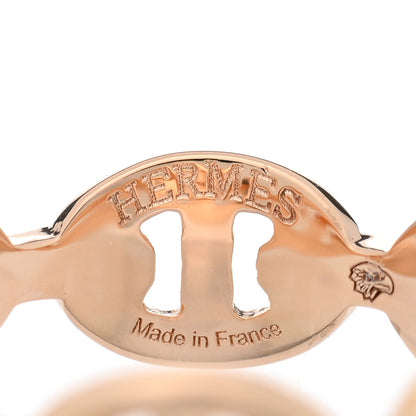 Hermes 18K Rose Gold PM Chaine d'Ancre Enchainee Ring 52 6 4 of 5