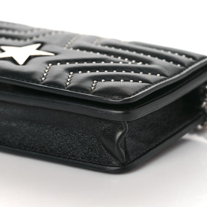 Stella McCartney Alter Nappa Studded Star Small Flap Shoulder Bag Black 7 of 7