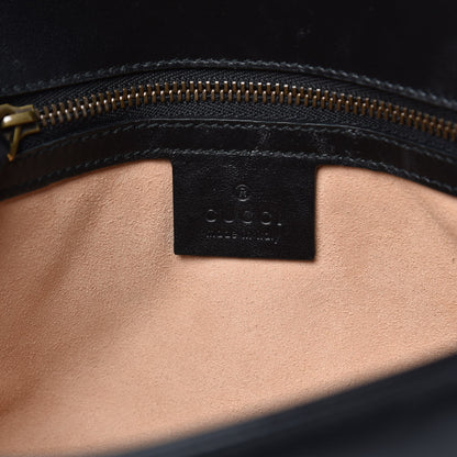 Gucci Calfskin Matelasse Small GG Marmont Shoulder Bag Black 6 of 14