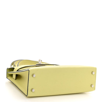 Hermes Chevre Mysore Mini Kelly Sellier 20 Jaune Bourgeon 4 of 17