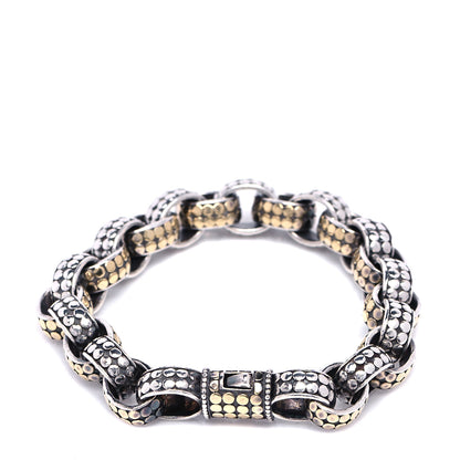 John Hardy Sterling Silver 18K Yellow Gold Dot Link Bracelet 3 of 4