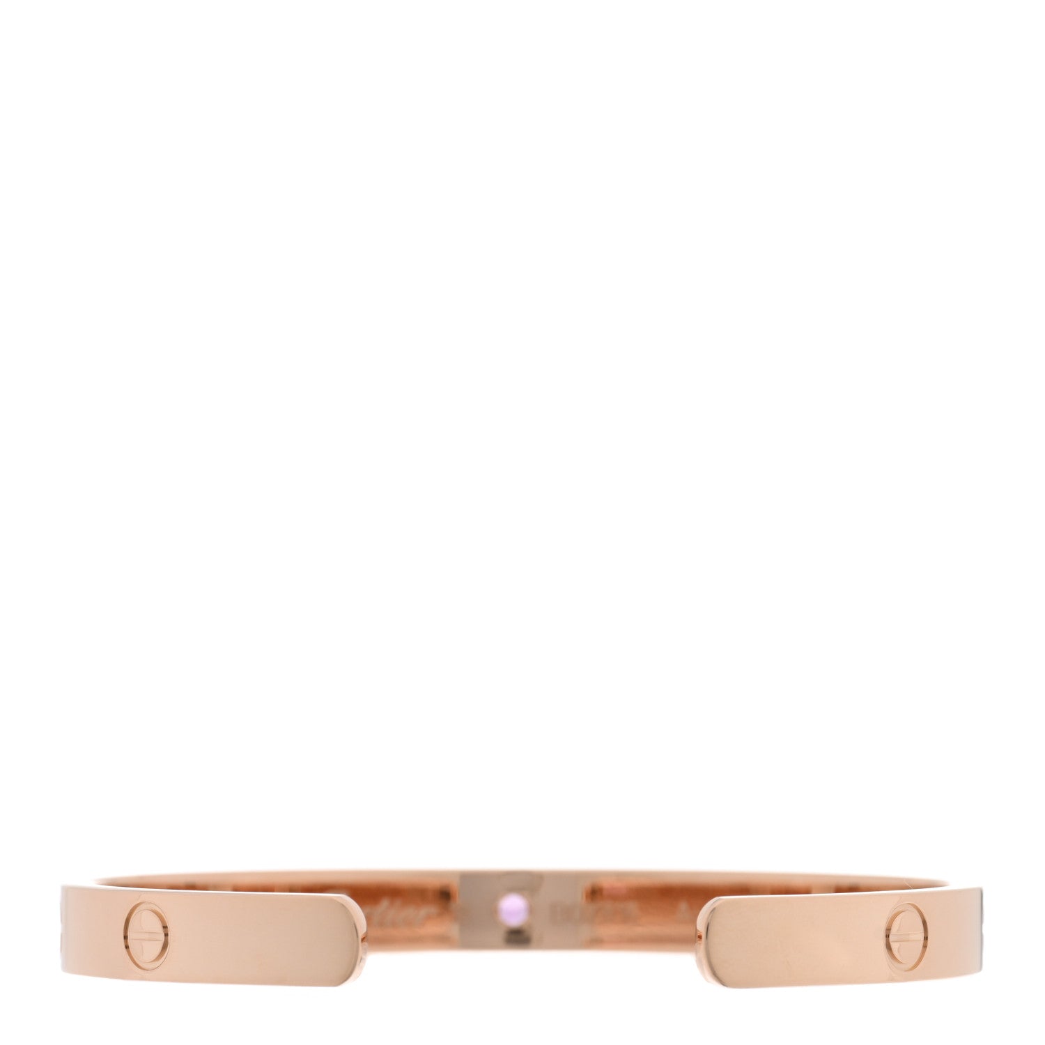 Cartier 18K Pink Gold Pink Sapphire LOVE Cuff Bracelet 18 2 of 3