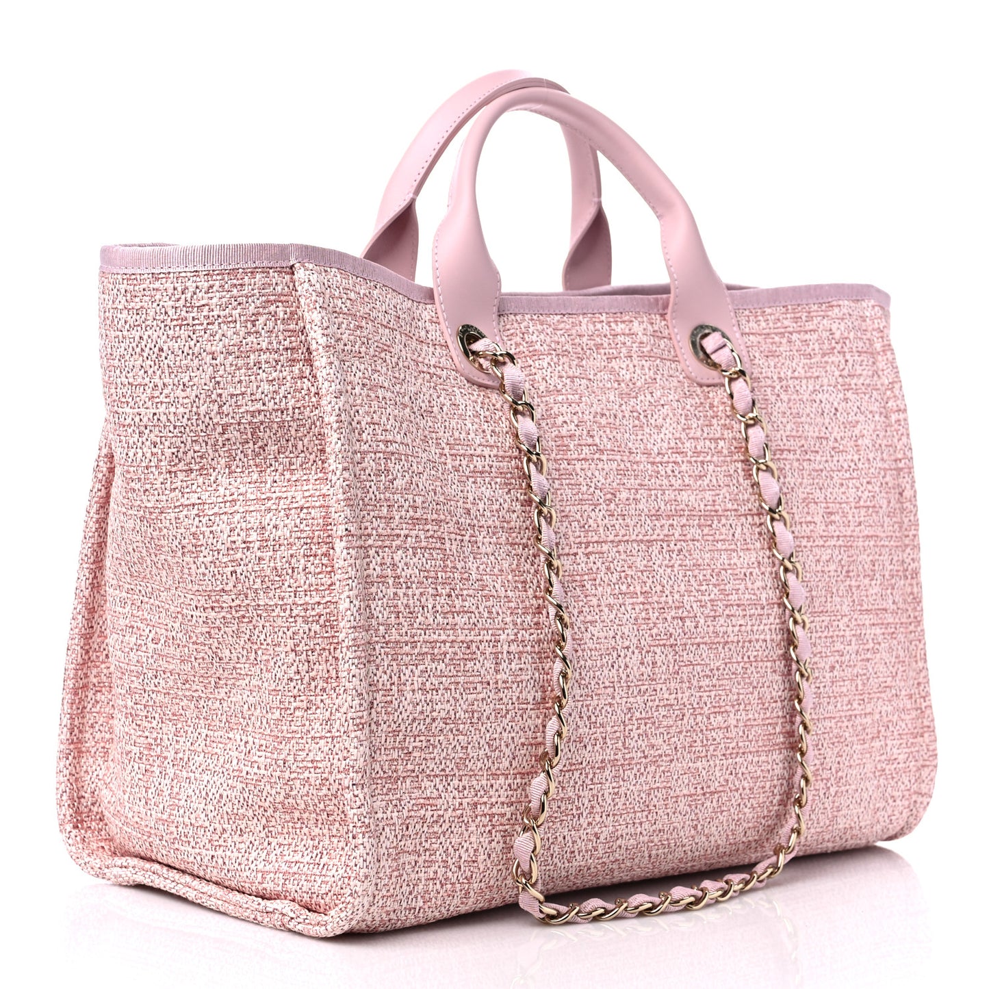 Lurex Boucle Deauville Medium Tote Pink