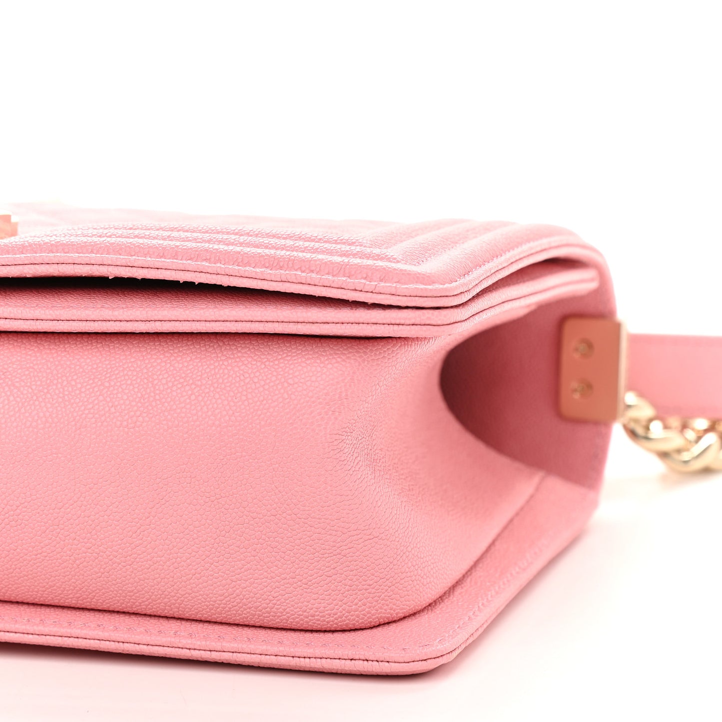 Caviar Quilted Medium Boy Flap Pink
