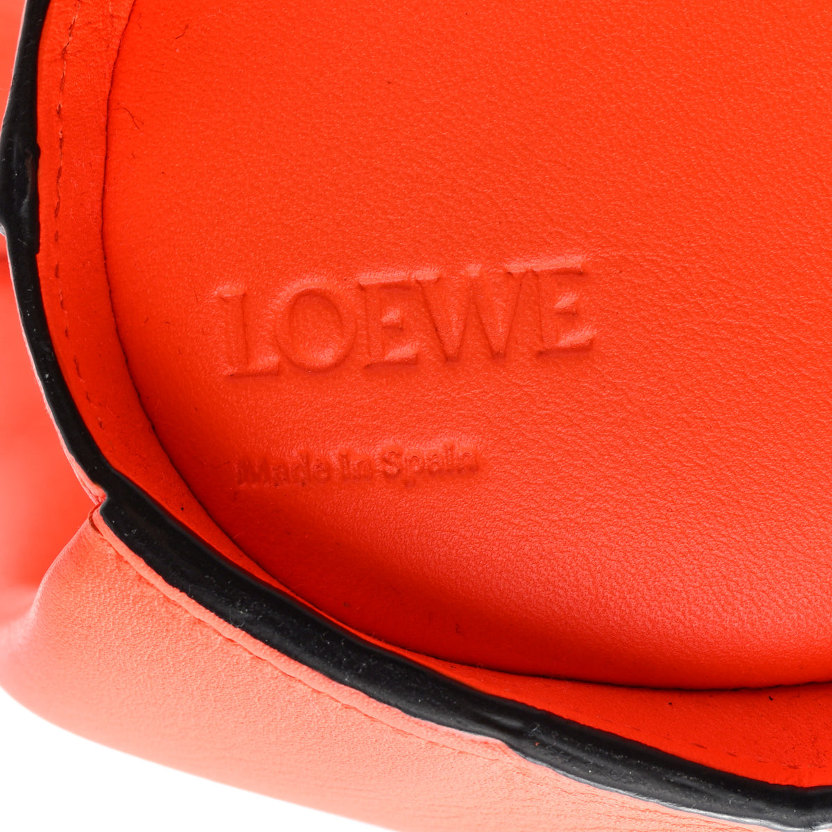 Calfskin Mini Punk Elephant Crossbody Bag Orange