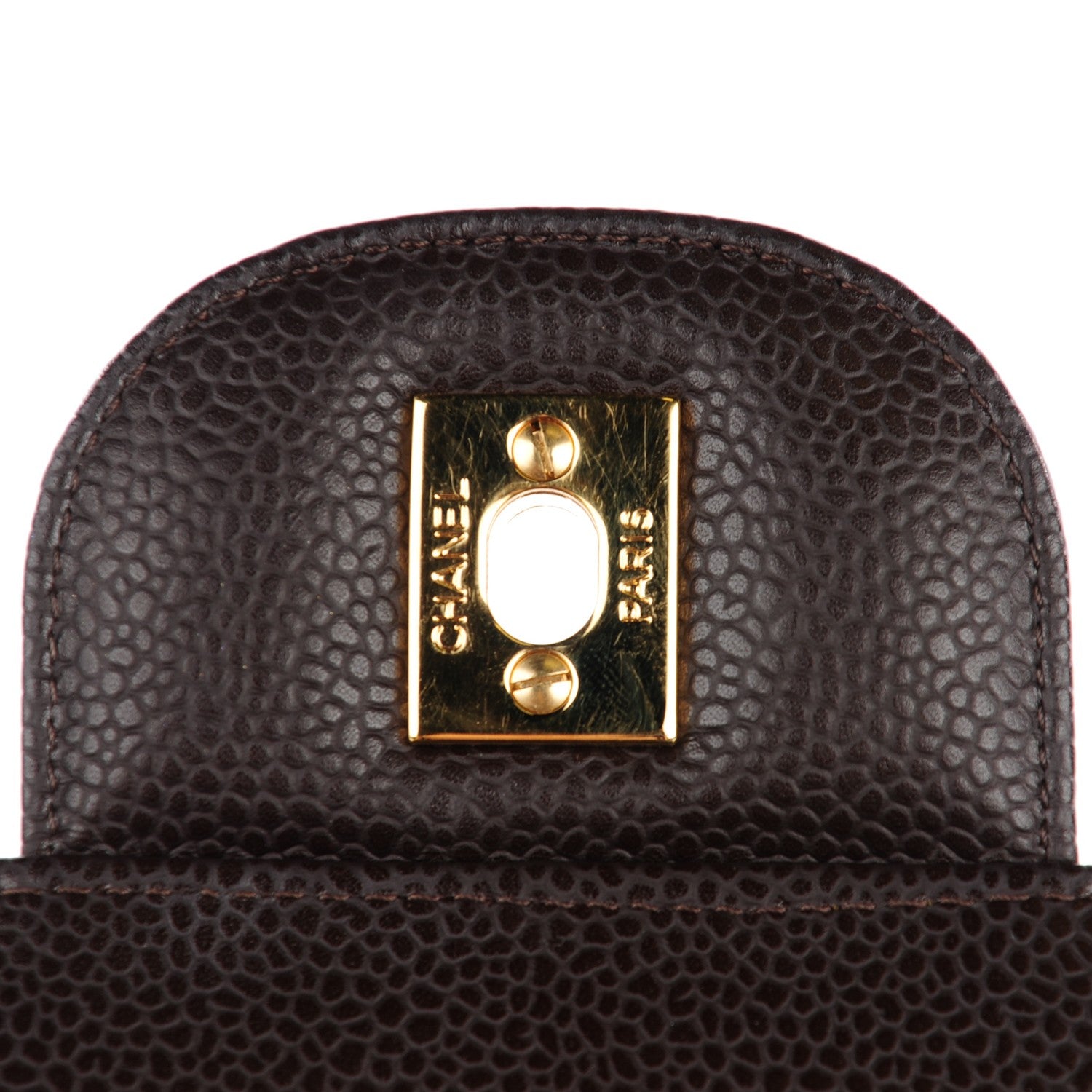 Chanel Caviar Quilted Maxi Single Flap Brown 8 of 9