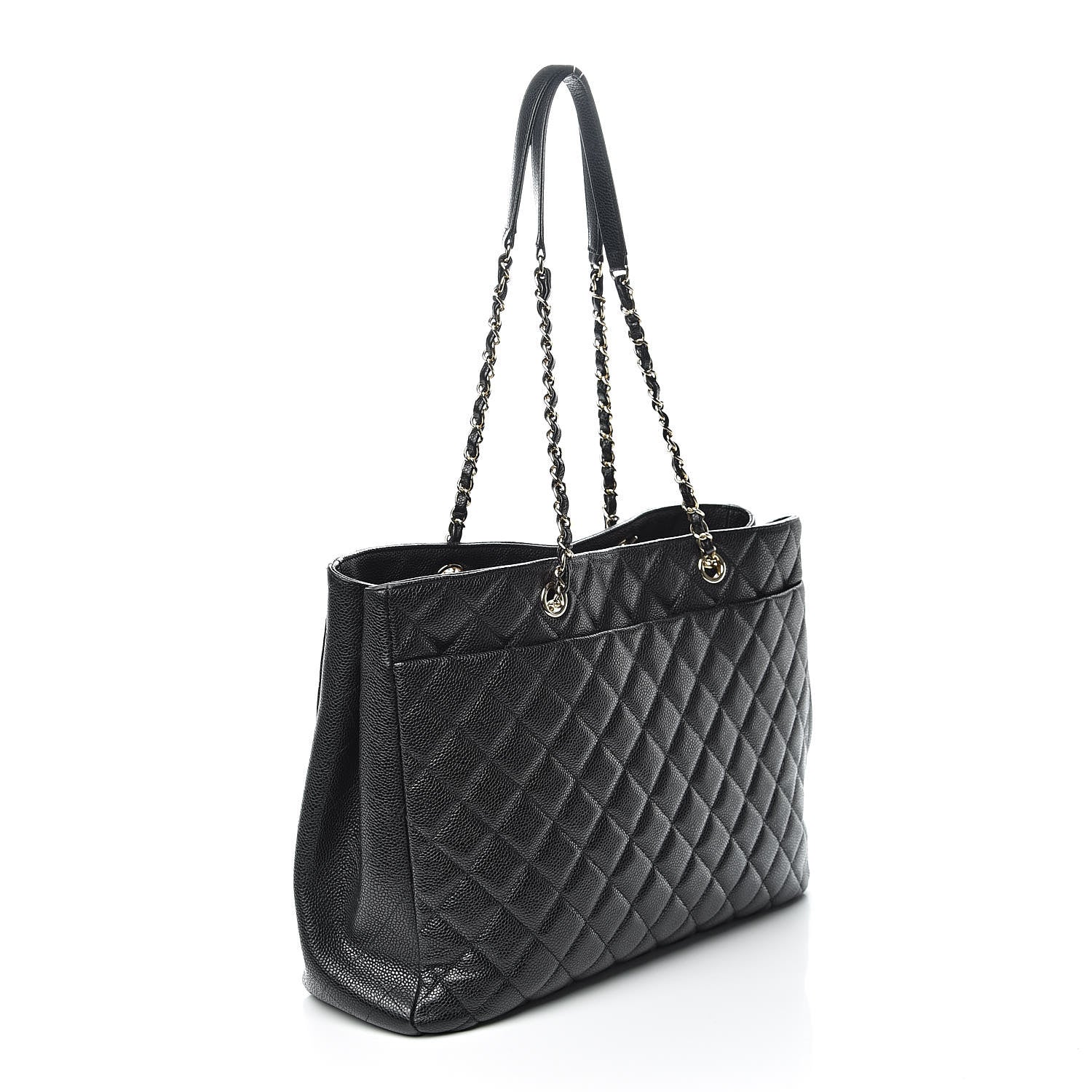 Chanel Caviar Quilted Large Shopping Tote Black 3 of 10